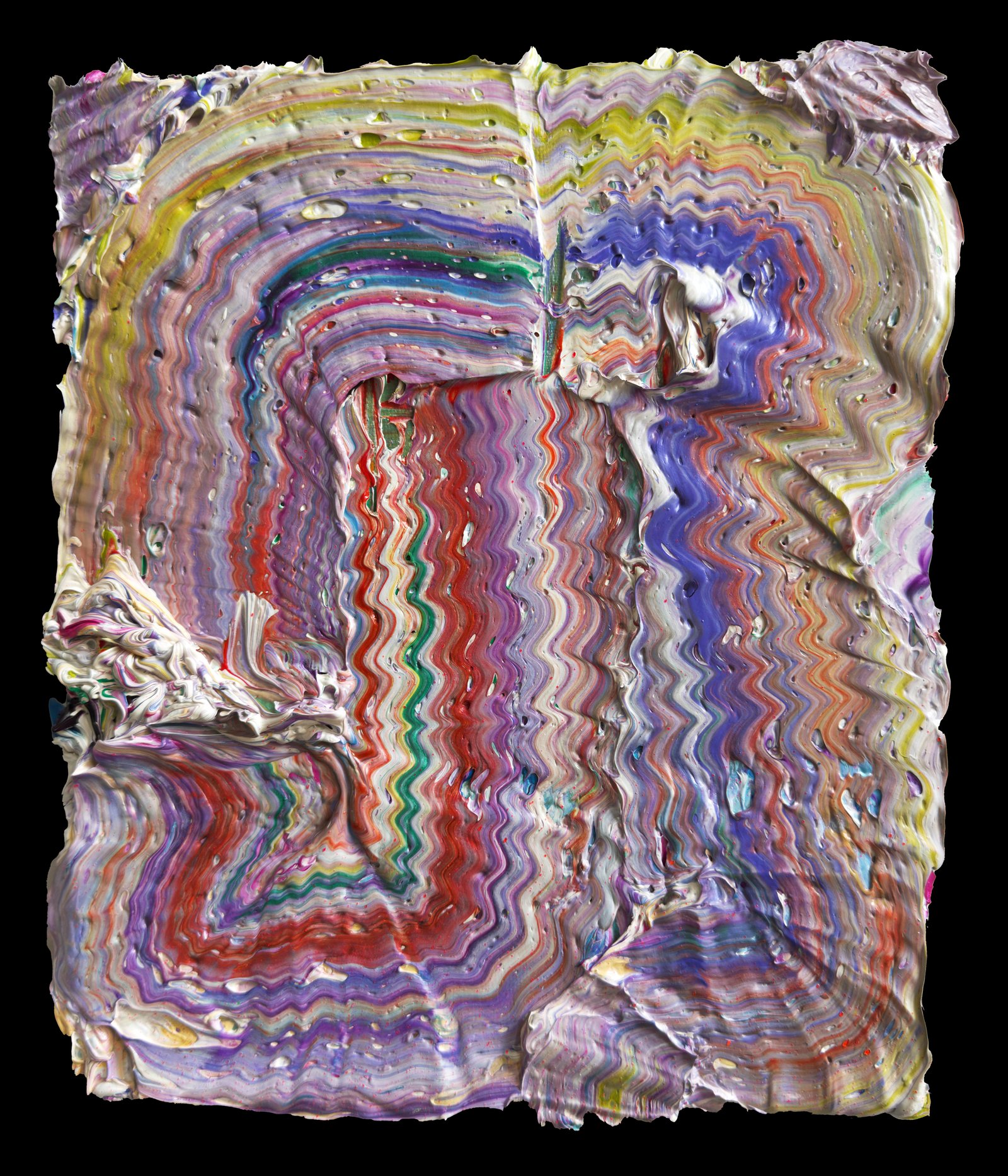 Post Atalgorithmic Cave Paintings, a series of 100 paintings, 2023-2024, oil on canvas, 30 x 24 cm